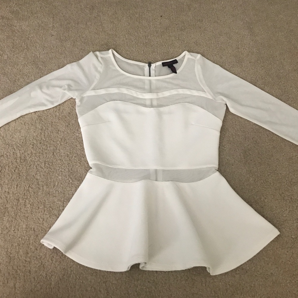 White, peplum blouse
